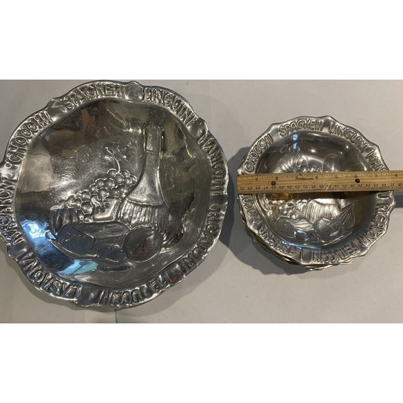 Holland Boone Pewter Aluminum 6 Medium Size pcs 1 Large pc - Picture 10 of 11